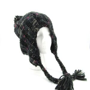 Fossil Cassidy Marled Winter Beanie Pom Pom Hat Boho Soft Cozy